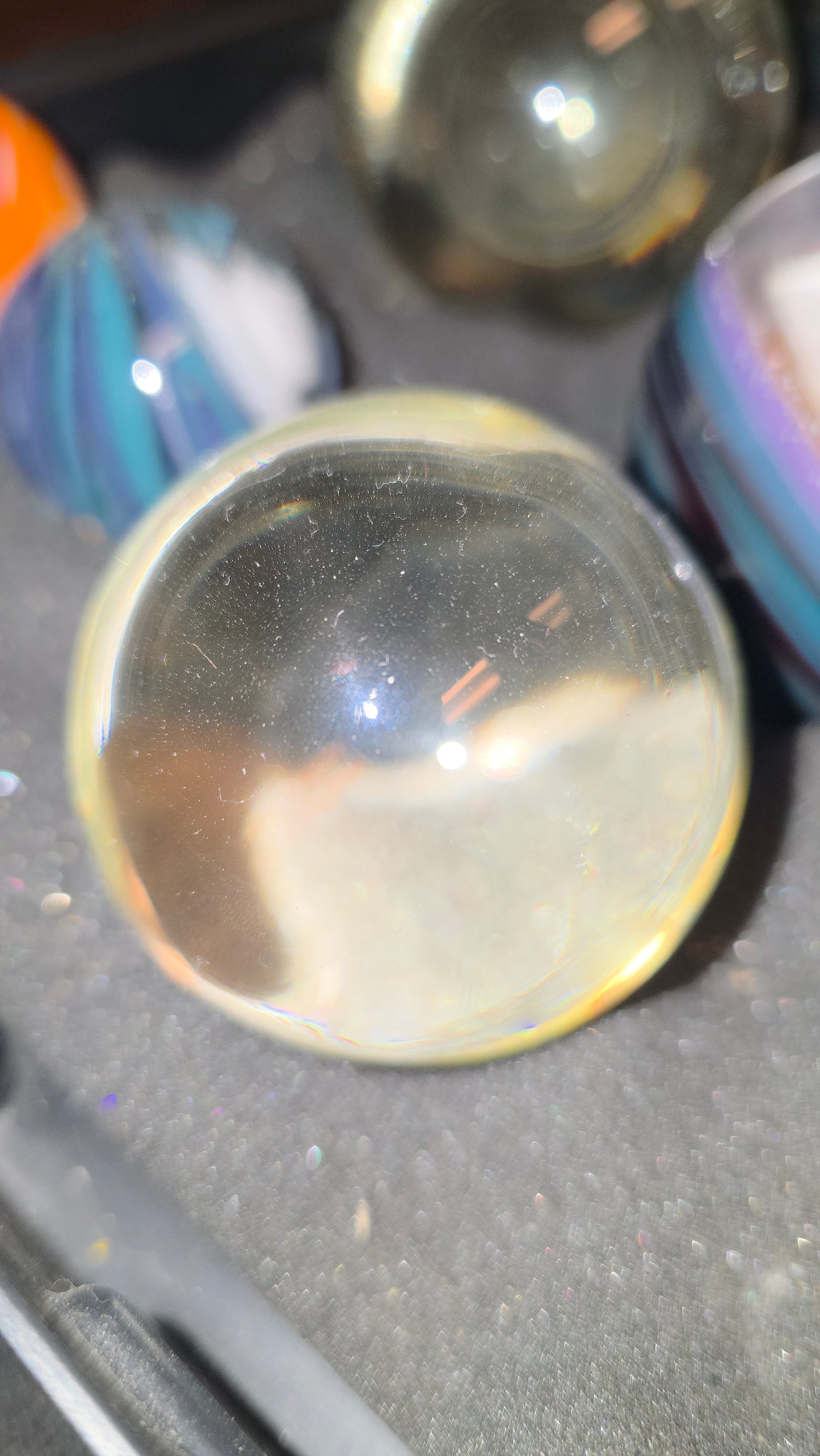 2in clear marble