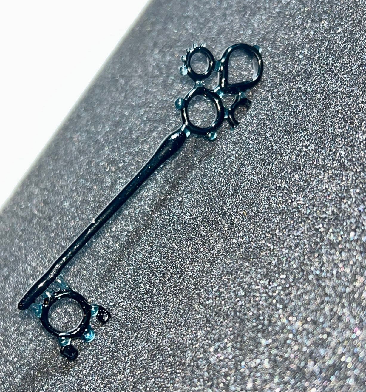 Glass key in display box