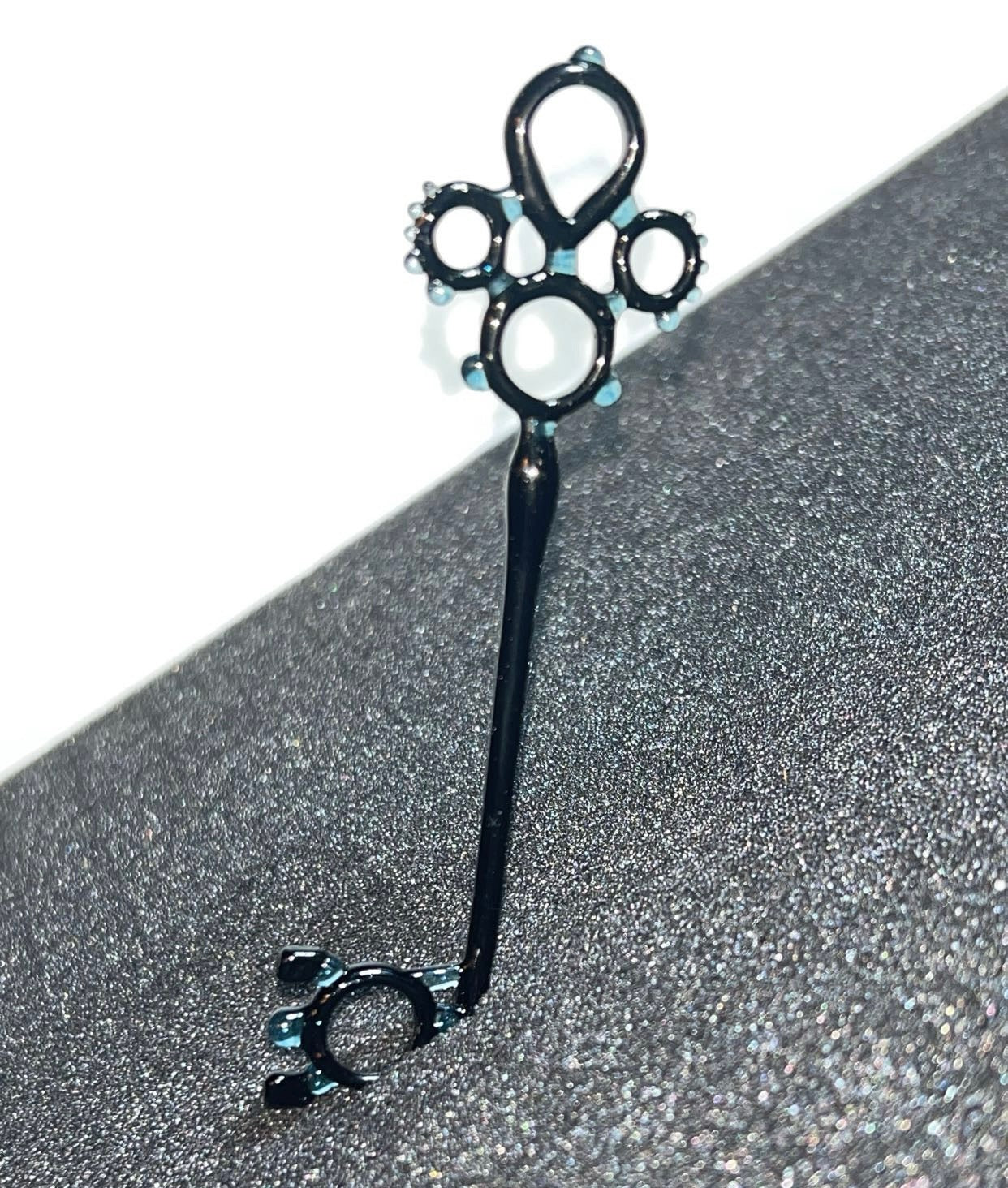 Glass key in display box