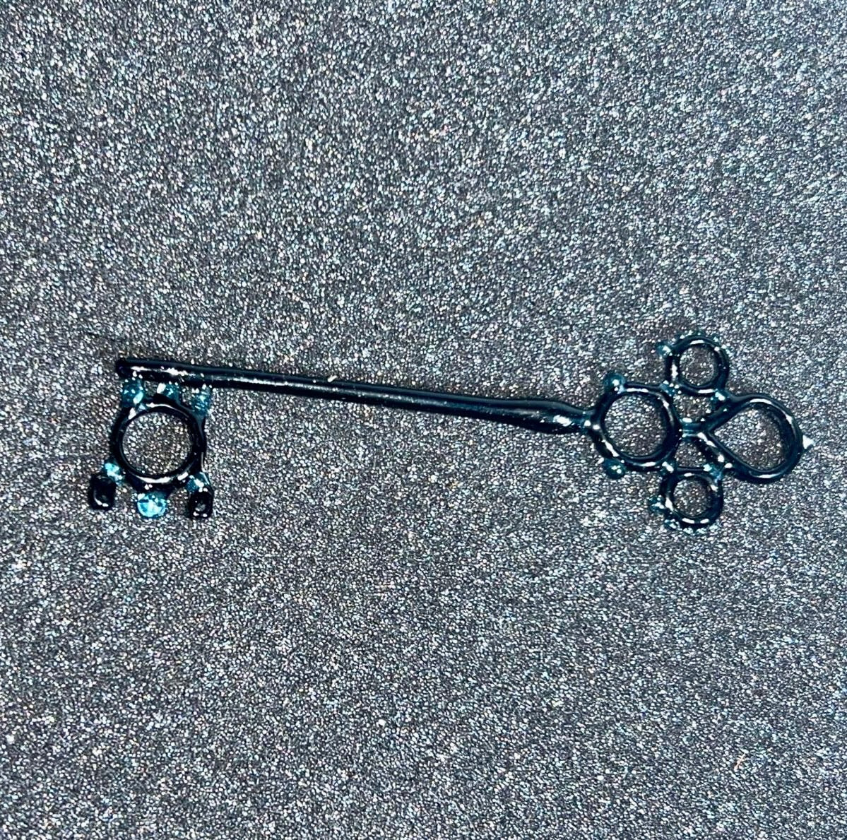 Glass key in display box